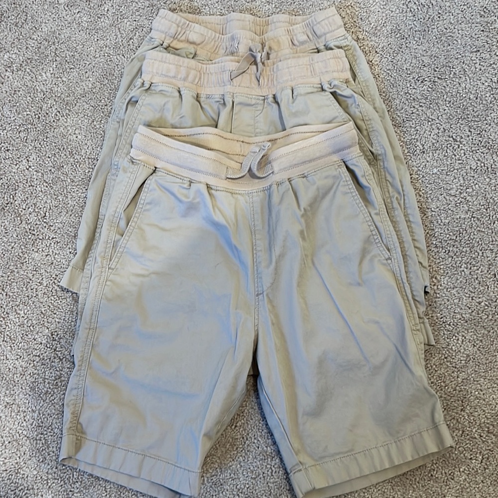 Bundle of 3 Crewcuts boys pull on khaki shorts